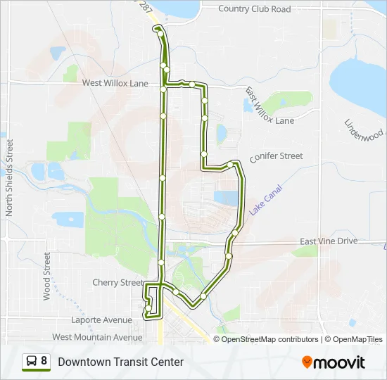 8 Bus Line Map