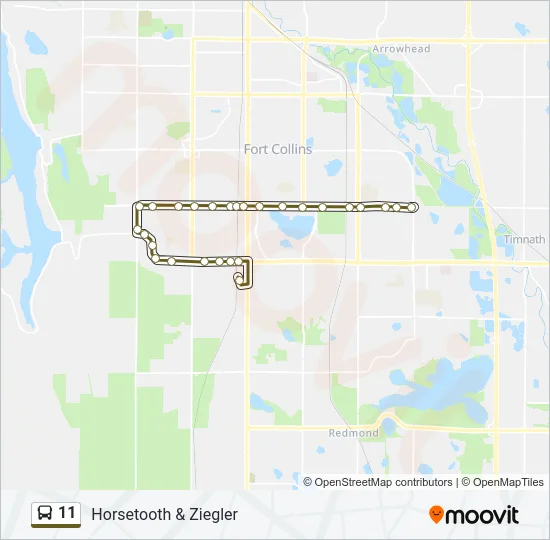 11 Bus Line Map