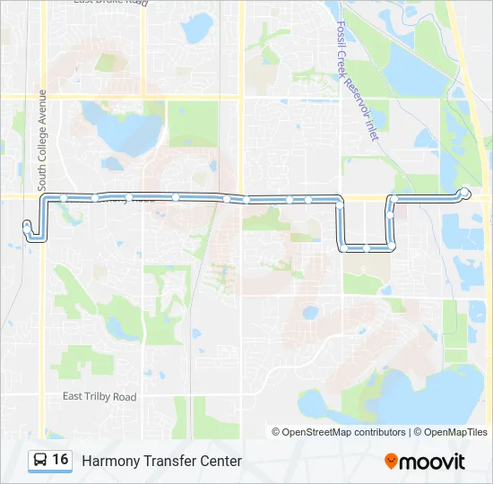 16 Bus Line Map