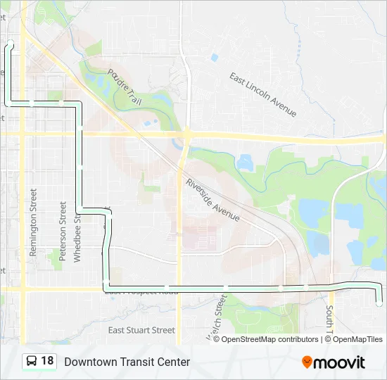 18 Bus Line Map