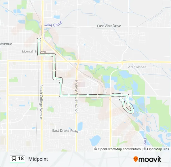 18 Bus Line Map