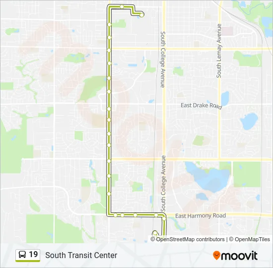 19 Bus Line Map