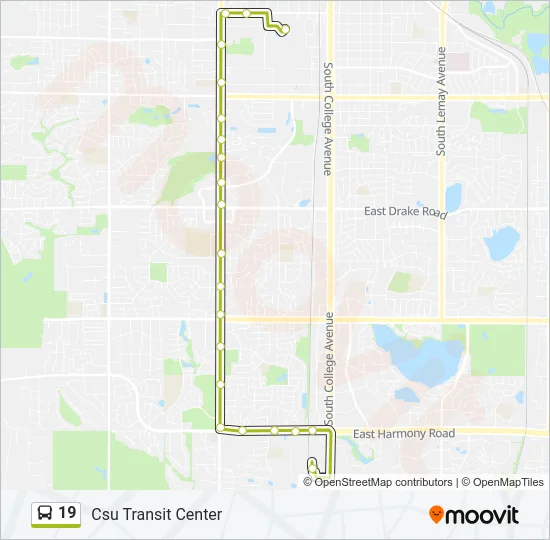 19 Bus Line Map