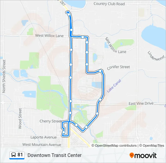 81 Bus Line Map