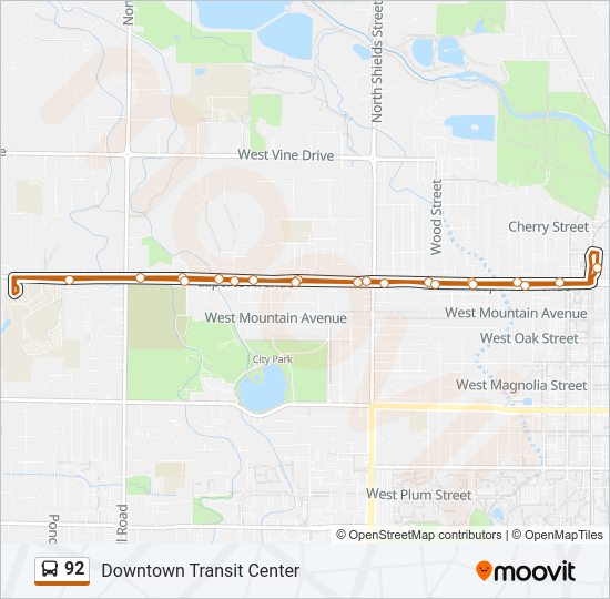 92 Bus Line Map