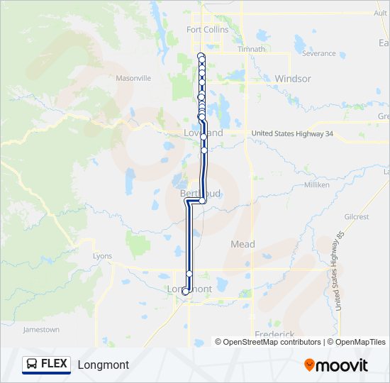 FLEX Bus Line Map