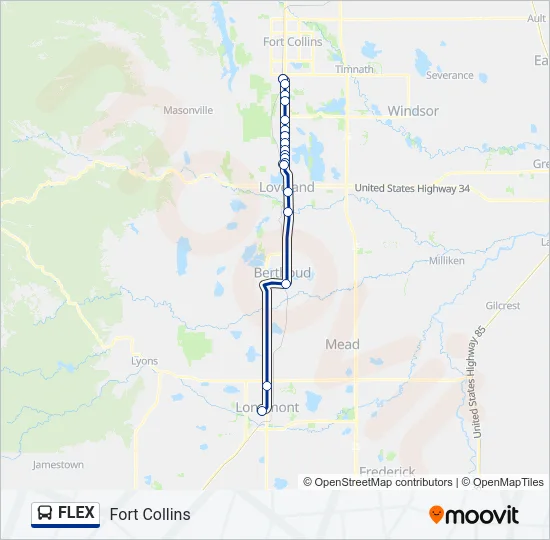 FLEX Bus Line Map