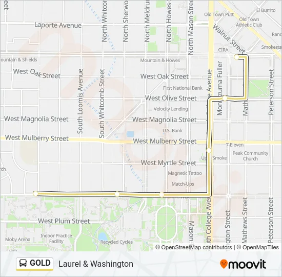GOLD Bus Line Map