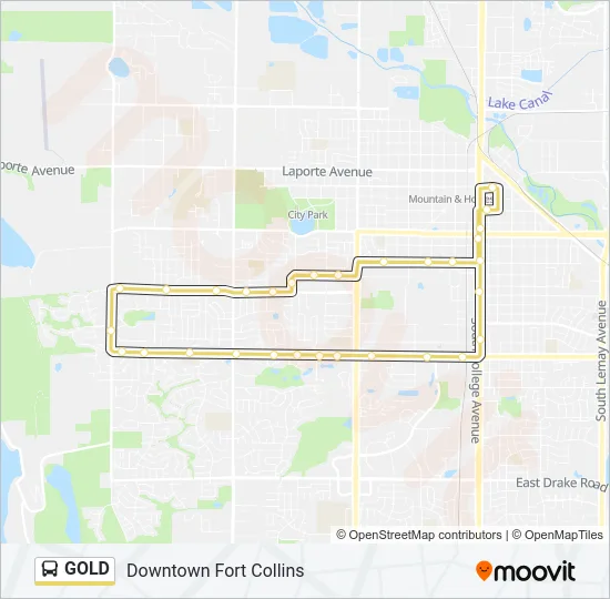 GOLD Bus Line Map
