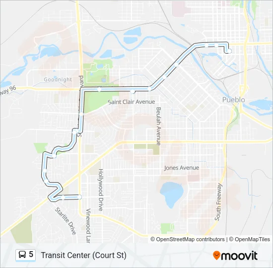 5 Bus Line Map