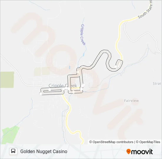 CRIPPLE CREEK TROLLEY Bus Line Map