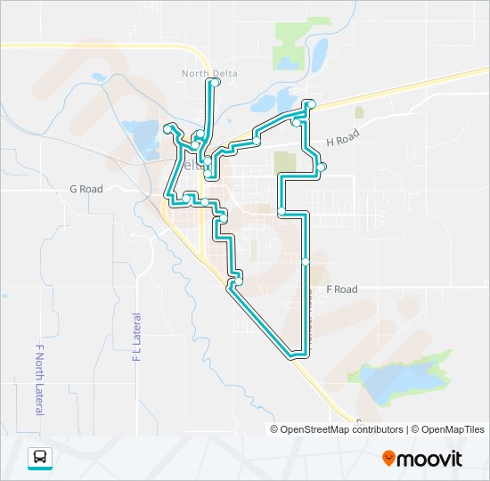 DELTA DASH Bus Line Map