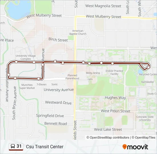 31 Bus Line Map