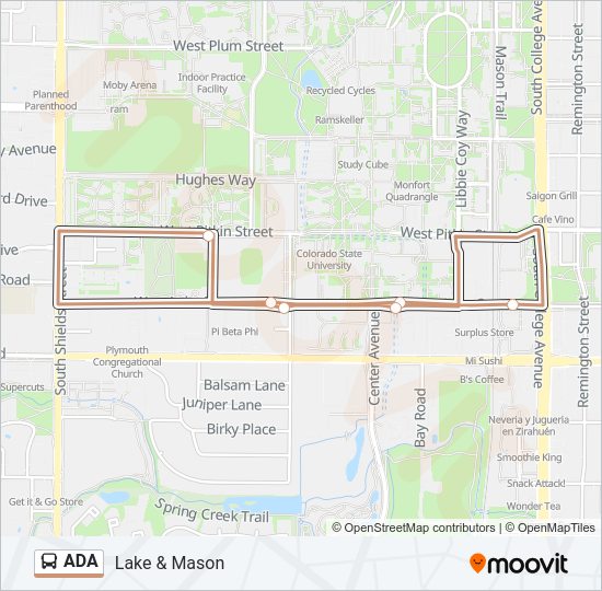 ADA Bus Line Map