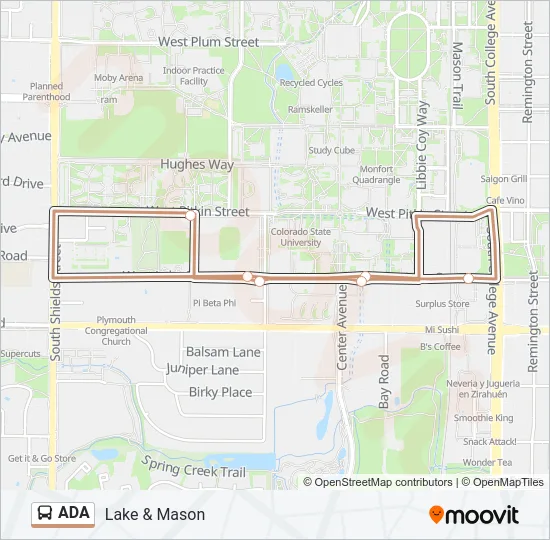 ADA Bus Line Map