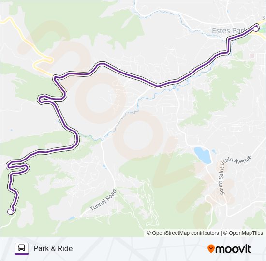 HIKER SHUTTLE Bus Line Map