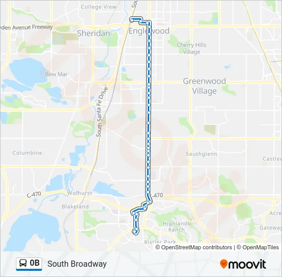 0B Bus Line Map