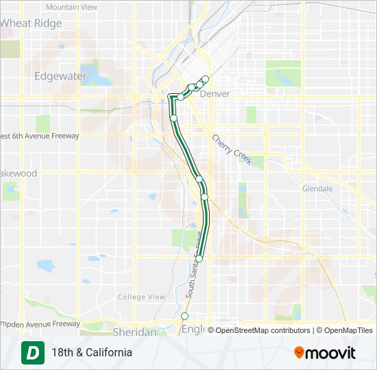 D light rail Line Map