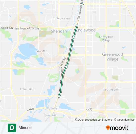 D Light Rail Line Map