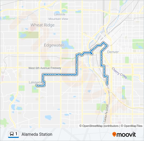 1 bus Line Map