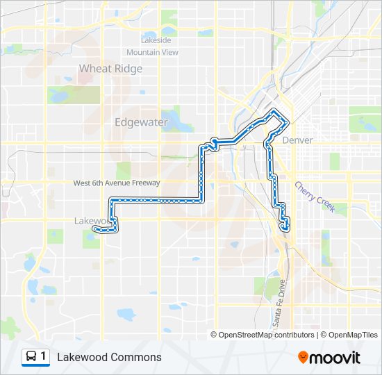 1 bus Line Map