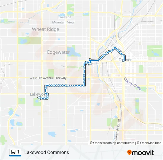 1 Bus Line Map