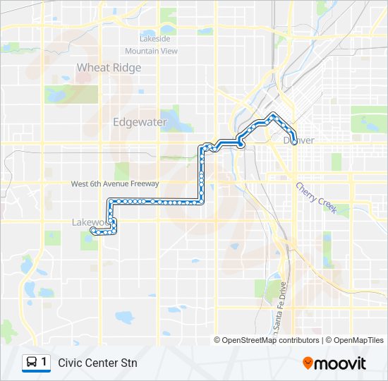 1 bus Line Map