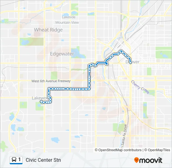 1 Bus Line Map