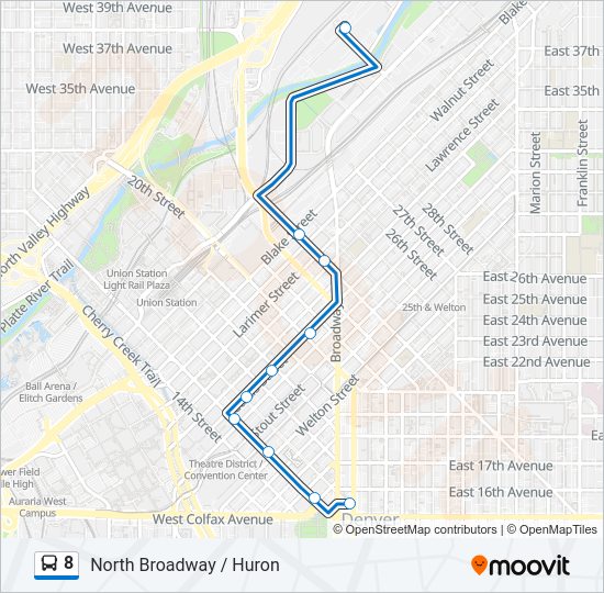 8 bus Line Map