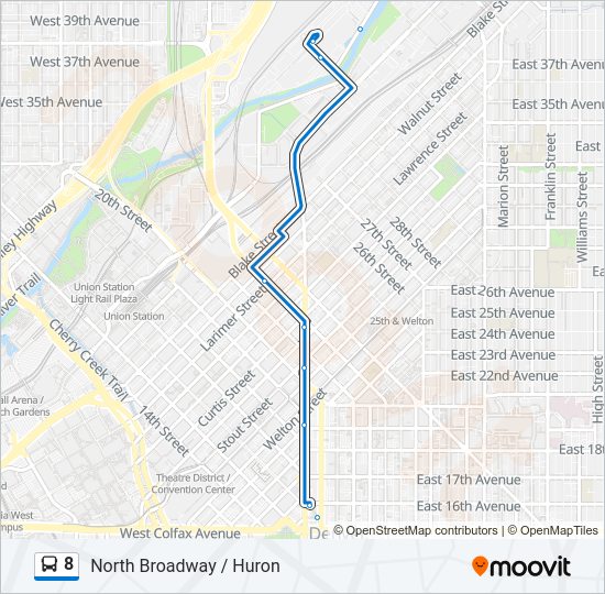 8 Bus Line Map