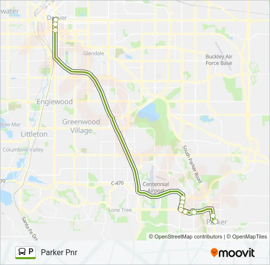 P Bus Line Map