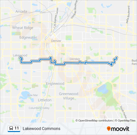 11 bus Line Map