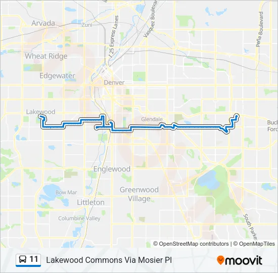 11 Bus Line Map