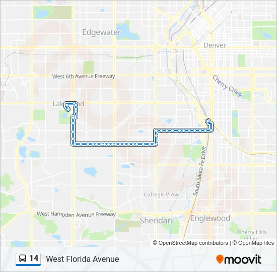 14 Bus Line Map