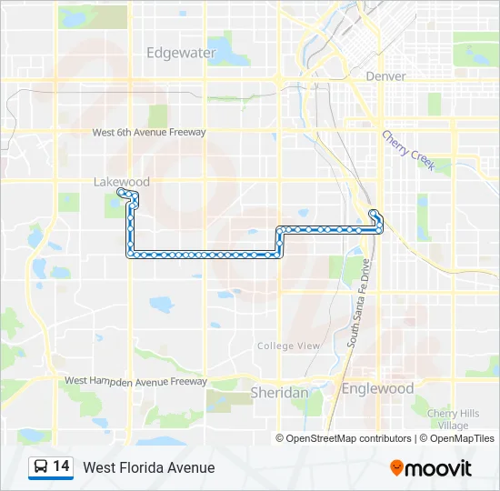 14 Bus Line Map