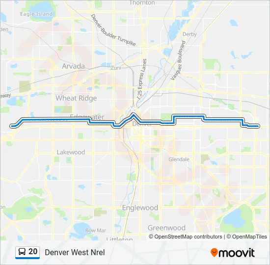 20 Bus Line Map