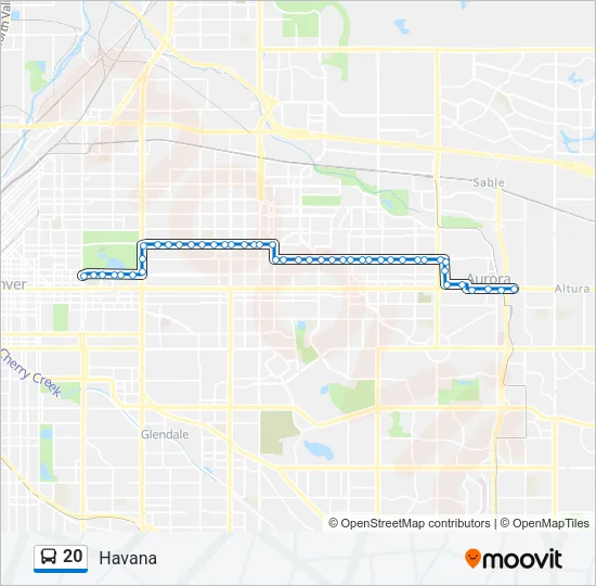 20 Bus Line Map