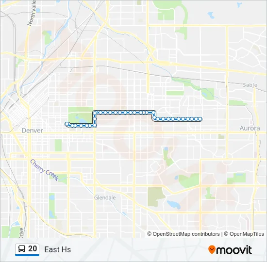 20 Bus Line Map