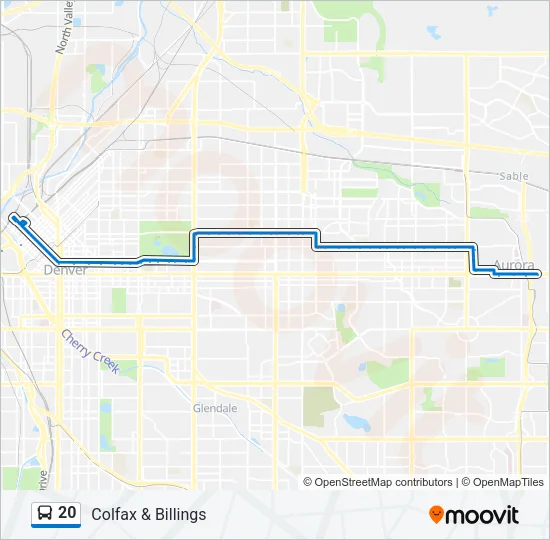 20 Bus Line Map
