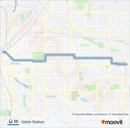 20 Bus Line Map