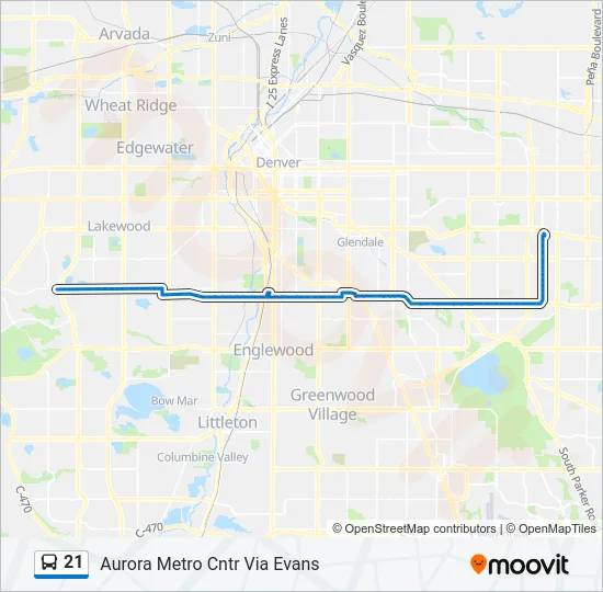 21 Bus Line Map