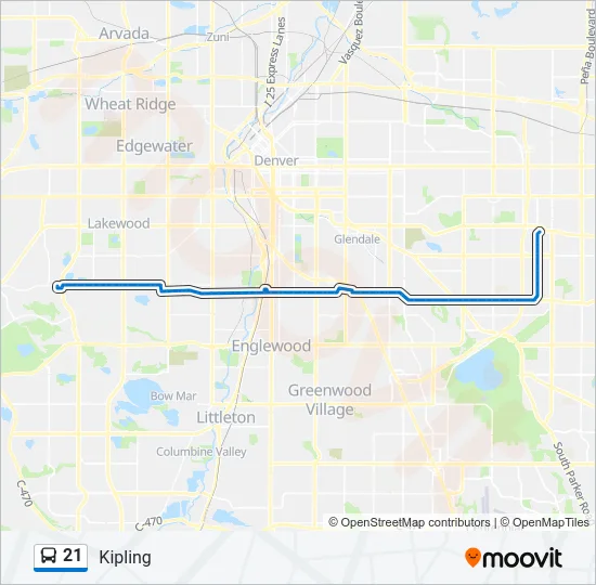 21 Bus Line Map