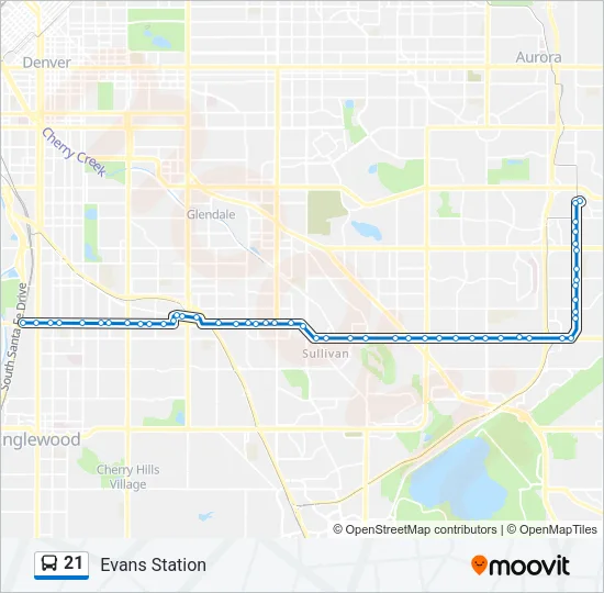 21 Bus Line Map