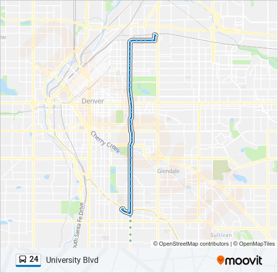 E Line Rtd Schedule 24 Route: Schedules, Stops & Maps - 40Th & Colorado Stn Via University  (Updated)