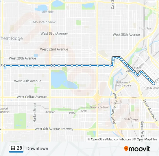28 Bus Line Map