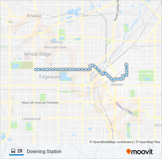 28 bus Line Map