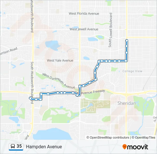 35 Bus Line Map