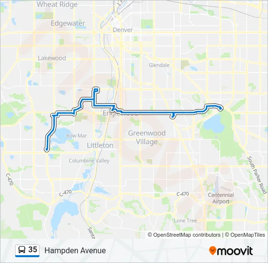 35 Bus Line Map