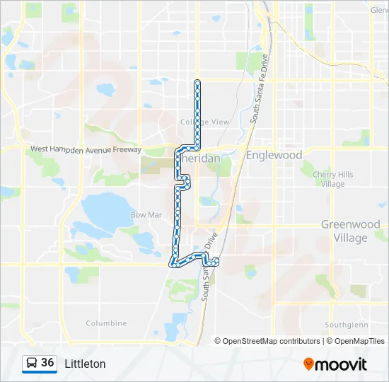 36 Bus Line Map