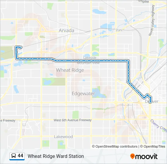 44 Bus Line Map